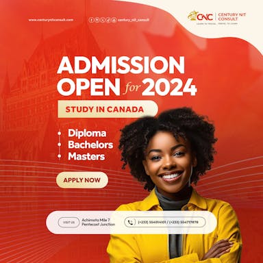 Admission is open for 2024 (study in Canada)